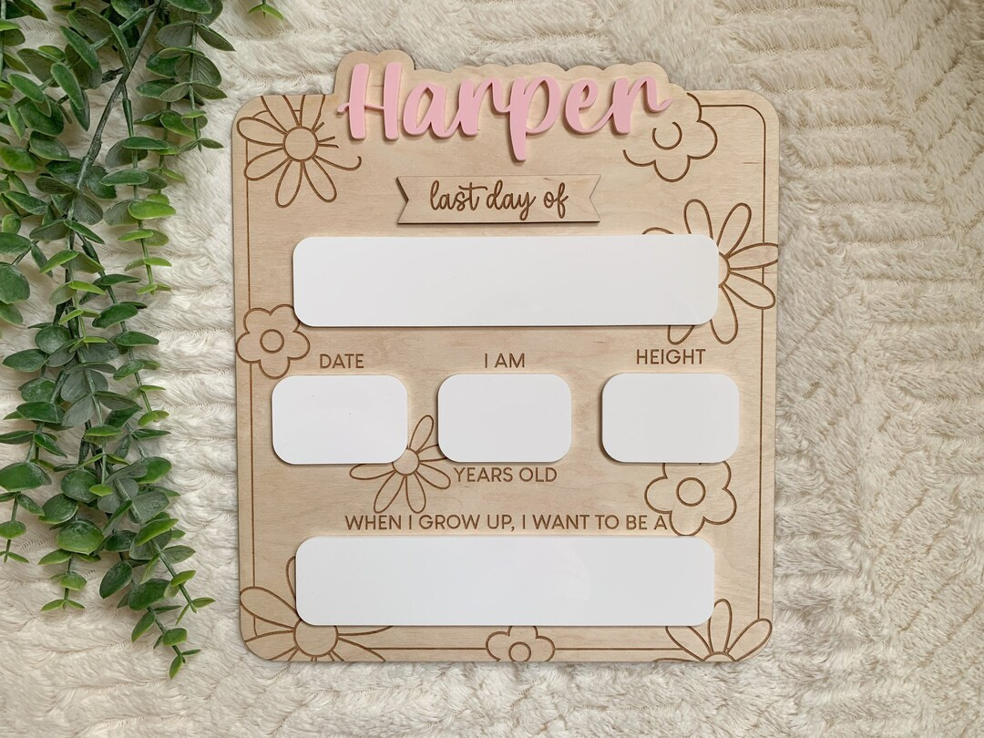 First Day of School Sign Personalized Back to School Wood - Etsy | Etsy (US)