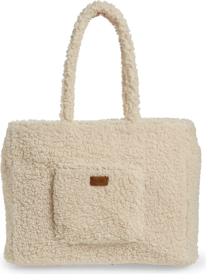 Large Adrina High Pile Fleece Tote | Nordstrom