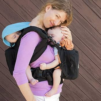 TwinGo Original Baby Carrier (Black, Blue & Orange) - Fully Adjustable Tandem Carrier and Separat... | Amazon (US)