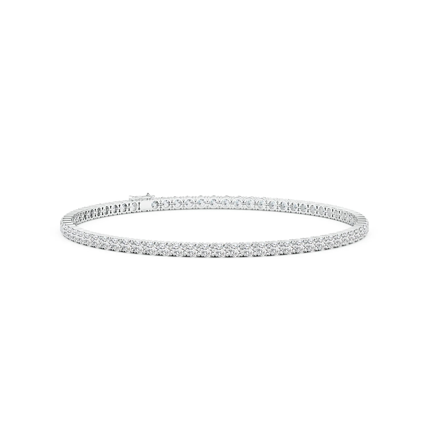 Classic Diamond Linear Tennis Bracelet in 14K White Gold (H, SI2 - 4.21CT. TW.) | Angara | Angara US