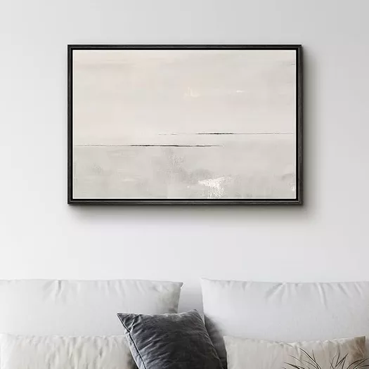 PixonSign Framed Canvas Print Wall Art Abstract Colorblock Ocean