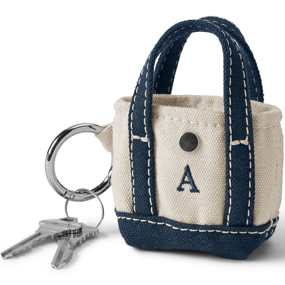 Pre-Monogrammed Letter A Mini Canvas Tote | Lands' End (US)