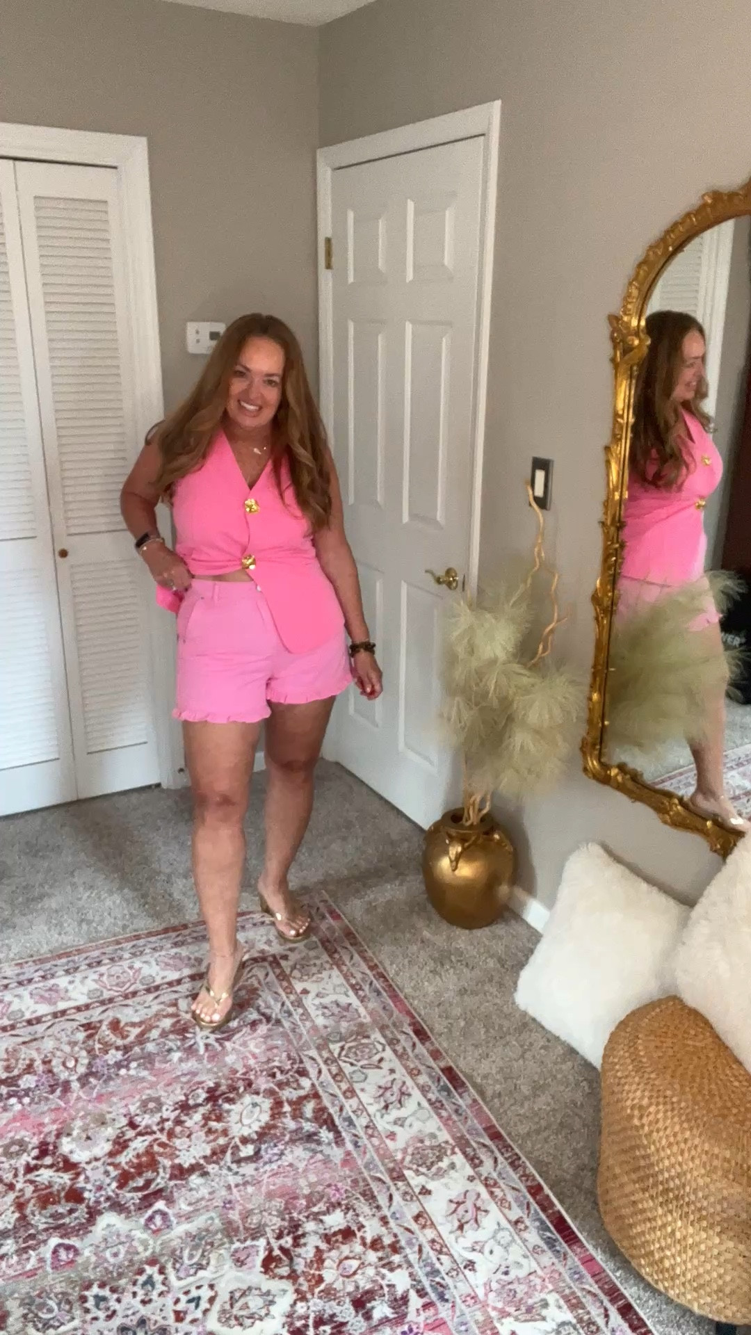 Pink denim ruffled shorts with pockets!

#LTKgrwm #LTKFestival #LTKSpringSale