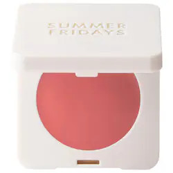 Summer Fridays Blush Butter Balm Hydrating Cream Blush with Peptides Soft Strawberry - neutral pink 0.14oz/3.5g | Sephora (US)