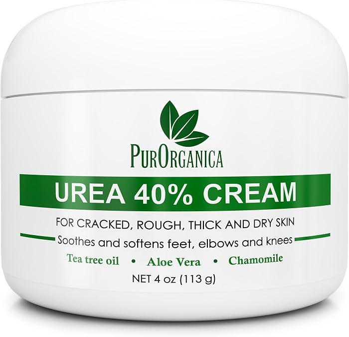 PurOrganica Urea Cream 40% \u2013 Made in USA, Maximum Strength Foot Cream for Dry, Cracked Heels... | Amazon (US)