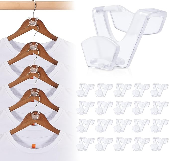 HOUSE DAY Closet Organizers and Storage, College Dorm Room Essentials - 60 Pack Clear Clothes Han... | Amazon (US)