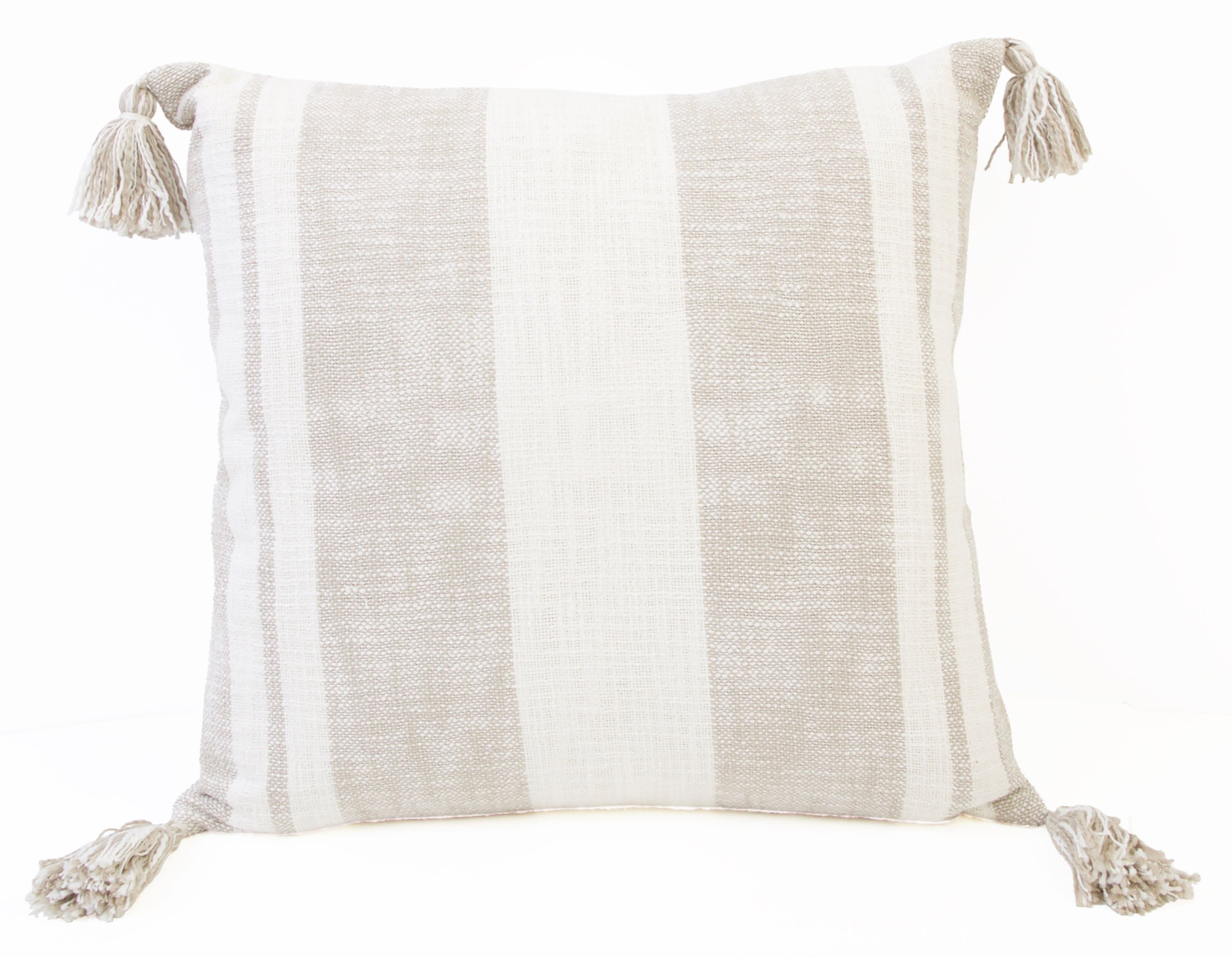 20x20 Sophia Stripe Printed Cotton Corner Tassel Pillow | Walmart (US)