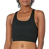 Amazon Brand - Core 10 Women's All Day Comfort Built in Sports Bra Crop Top, Black, Large | Amazon (US)