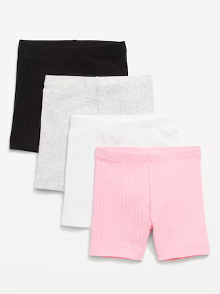 4-Pack Jersey-Knit Biker Shorts for Toddler Girls | Old Navy (US)