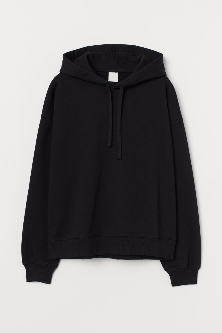 H & M - Cotton Hoodie - Black | H&M (US + CA)