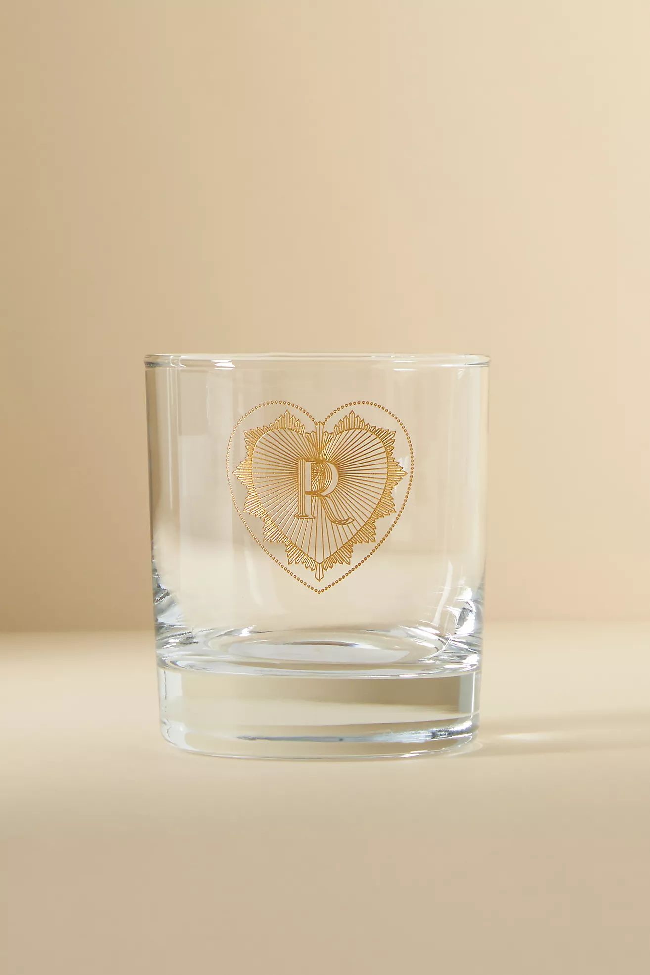 Charming Monogram Old Fashioned Glass | Anthropologie (US)