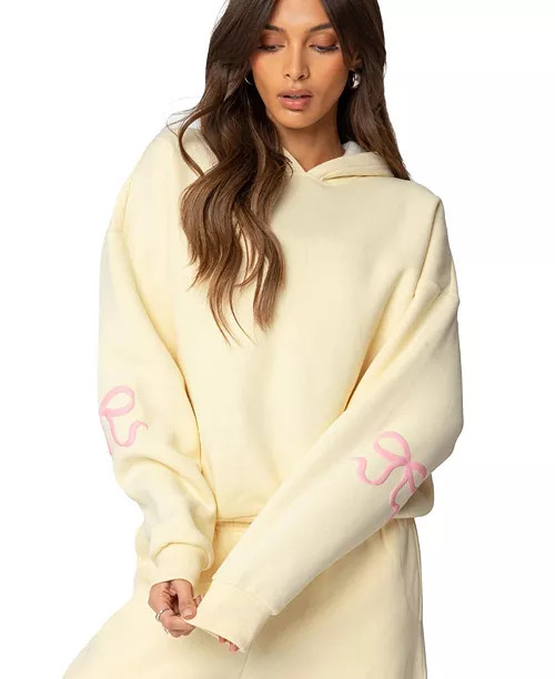Womens Bonney Bow Detail Hoodie | Macy's