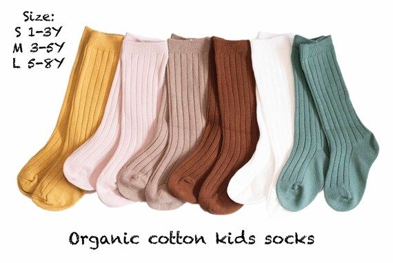 Organic Kids Socks Crew Socks Knee High Toddler Socks Socks | Etsy | Etsy (US)