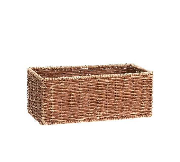 Samantha Shelf Basket, Honey finish | Pottery Barn (US)