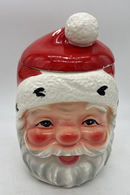 Vintage Santa Claus Cookie Jar Holidays Mid Century Hand Painted Christmas Decor | eBay | eBay US