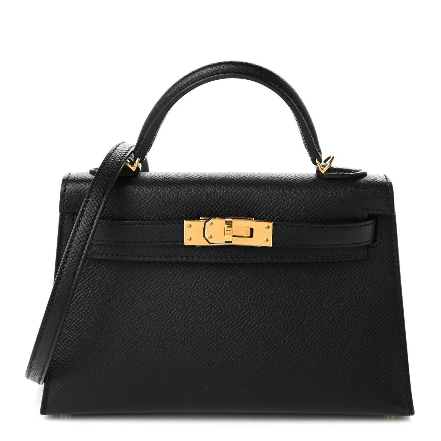 Hermes Epsom Mini Kelly Sellier 20 Black 1938247 | FASHIONPHILE (US)