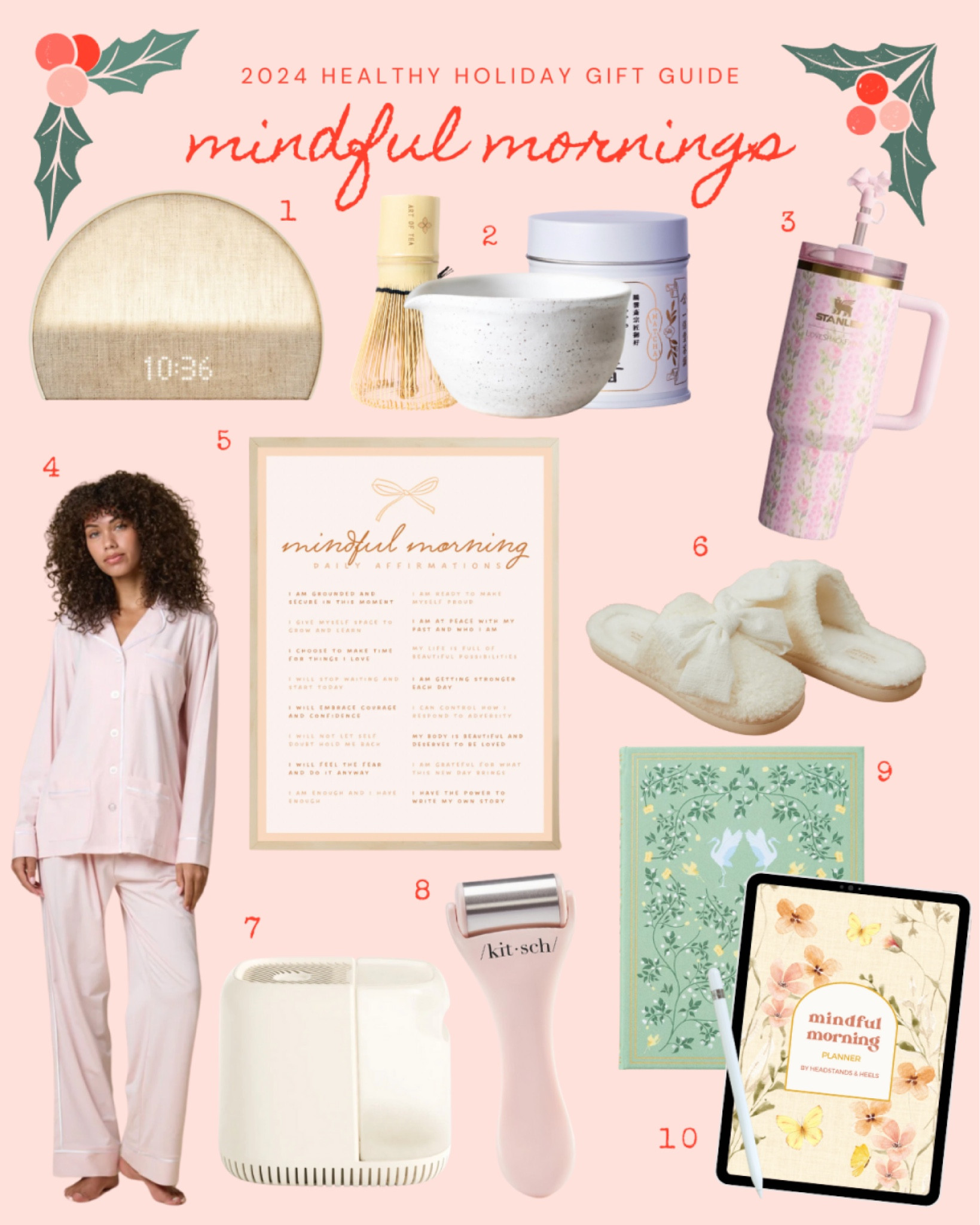 My 2024 Healthy Holiday Gift Guide is LIVE on headstandsandheels.com 

This one is perfect for any morning girly in your life! This curated list of mindfulness & wellness products are the perfect addition to any mindful morning routine ☀️

Affirmations poster and digital planner can be found on shop.headstandsandheels.com 

#LTKGiftGuide #LTKHoliday