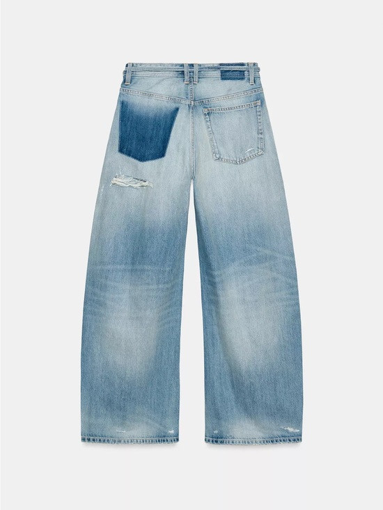 ZARA TRF MID-RISE RIPPED BAGGY JEANS | Poshmark