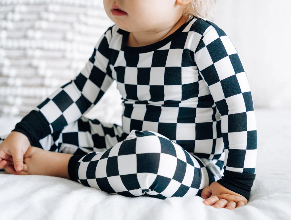 LONG SLEEVE 2 PIECE SETS- B+W Check | millie + roo