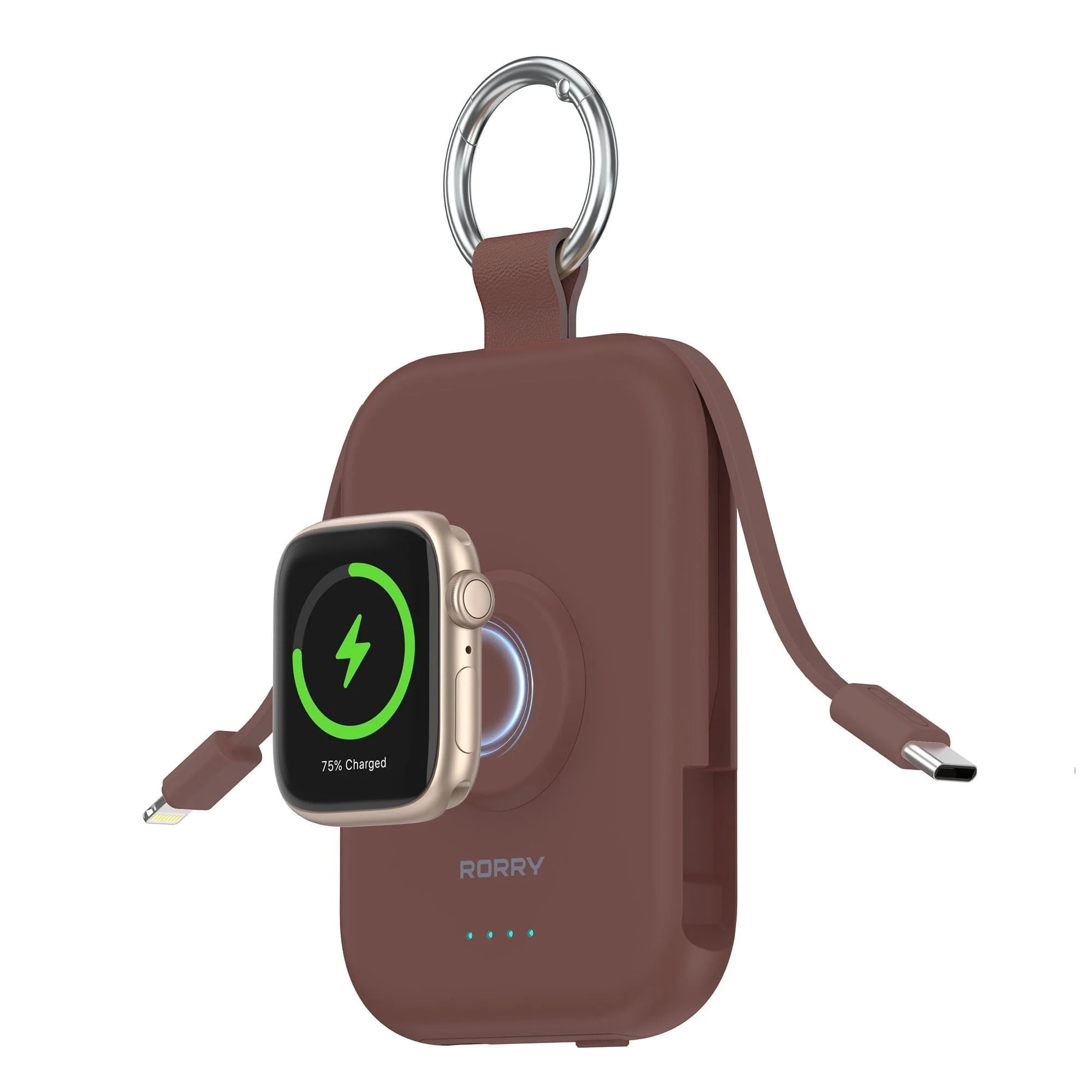 RORRY Portable Charger,5000mAh Power Bank - Apple Watch Charger with Built-in Cables,Travel-Ready... | Walmart (US)