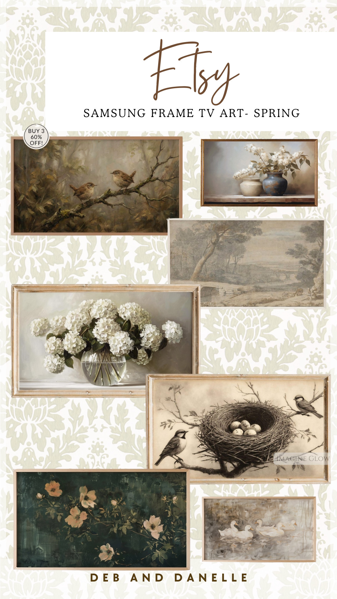 It is about time for us to start taking down our Christmas decor. We will leave a lot of our Winter home decor in place, but we will start thinking about small Spring accents to begin sprinkling in. Changing the digital art on our Samsung Frame TV will be one of the first things we do. Here are a few that I rounded up from @Etsy.  

 #LTKSeasonal #LTKHome