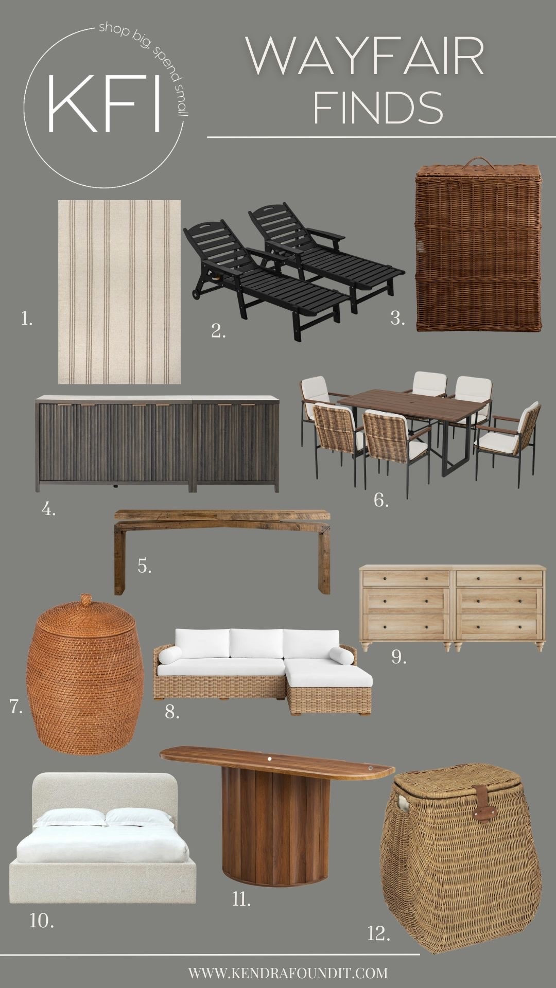 My latest Wayfair finds are full of the modern organic pieces I’m always searching for. Think neutral rugs, woven storage baskets, wicker patio furniture, upholstered beds, wood dining tables, fluted sideboards, outdoor lounge chairs, and affordable furniture that looks much more expensive than it is.

If you're decorating a living room, bedroom, dining room, patio, or entryway, these are the kinds of timeless pieces that help create that warm, designer-inspired look without blowing your budget. I’m especially loving the natural textures, organic shapes, light wood finishes, and woven details throughout this collection.

#ad @wayfair #WayfairPartner #Wayfair

#LTKsale #LTKhome #LTKsummer