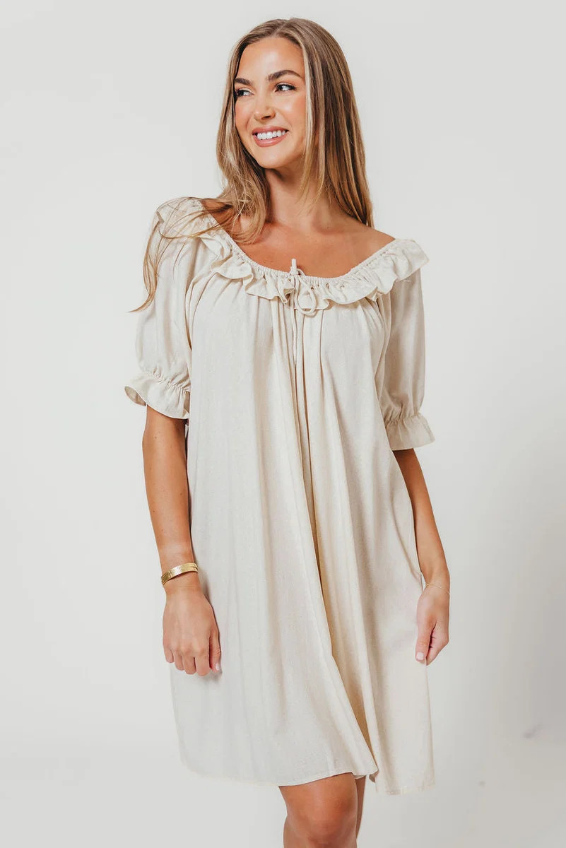 Betty Mini Dress in Linen Blend | Worth Collective