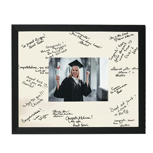 GarduationMall 11x14 Signature Picture Frame Holds 5x7 Photo with White Mat for Wedding Graduation | Wall or Tabletop Display | Amazon (US)