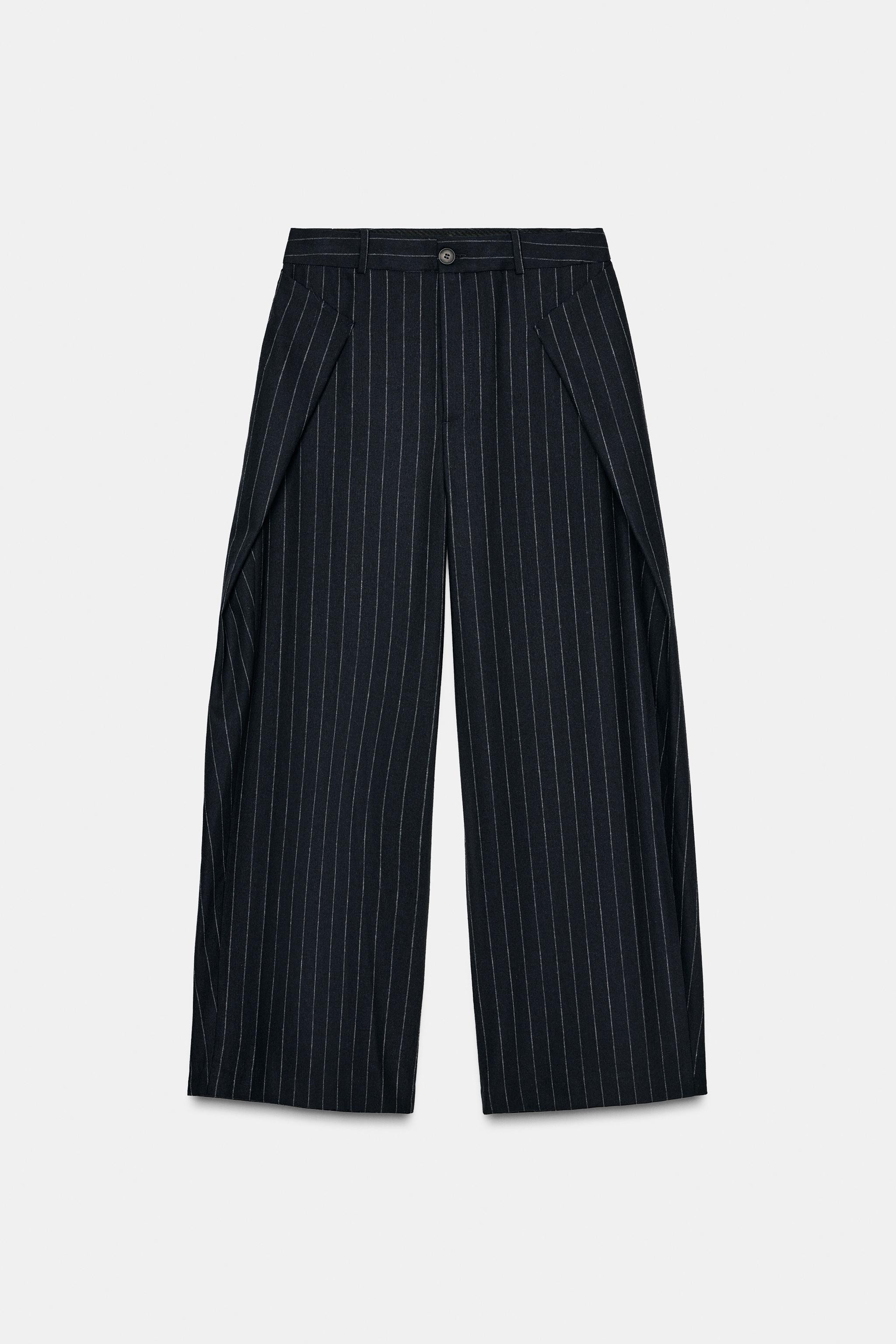 ZW COLLECTION PINSTRIPE TROUSERS WITH WOOL | Zara UK