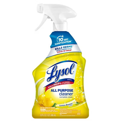 Lysol Lemon Breeze Scented All Purpose Cleaner & Disinfectant Spray - 32 fl oz | Target