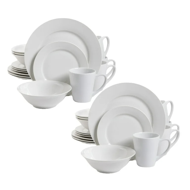 Gibson Home Noble Court 32-Piece White Dinnerware Set | Walmart (US)