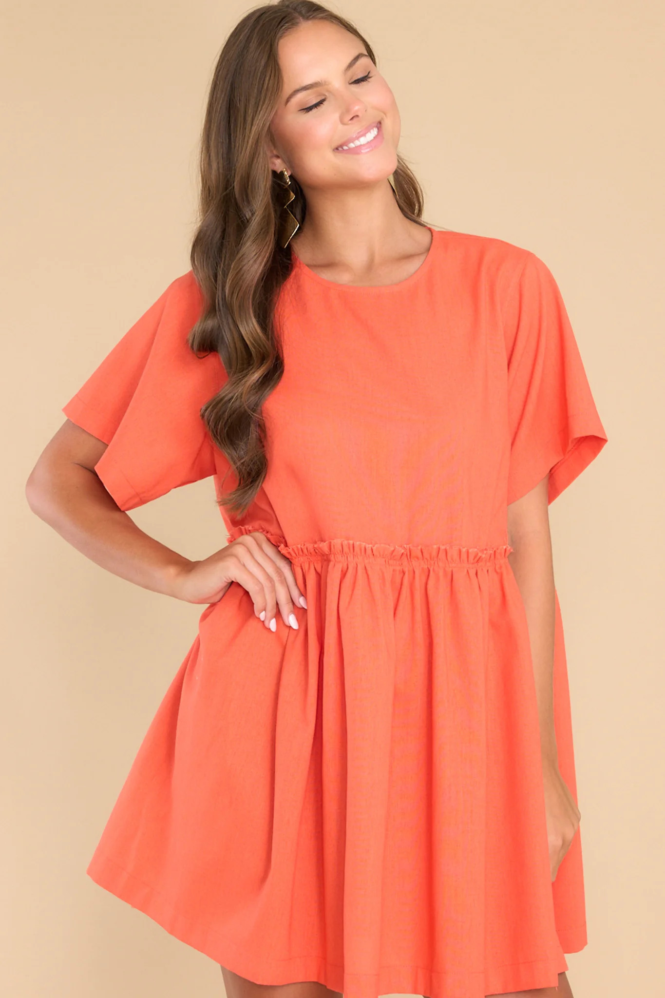 Slowing Down Spice Dress | Red Dress 