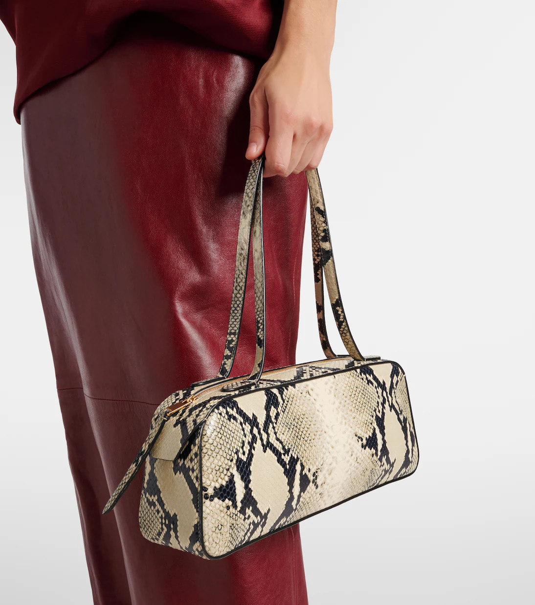 Simona snake-effect leather shoulder bag | Mytheresa (US/CA)