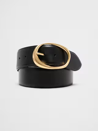 Vegan Suede Organic Buckle Wide Belt | Banana Republic Factory