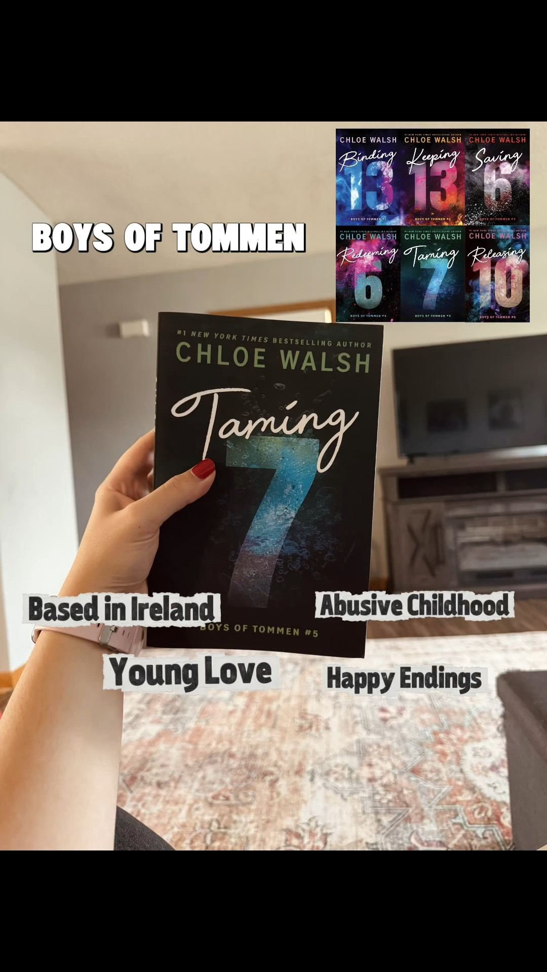 Current read. This series has my heart. I am an avid reader and I have never connected to characters this way before.
Binding 13 & Keeping 13 follow the love story between Johnny and Shannon. Saving 6 and Redeeming 6 follow the story of Joey and Aiofe. Taming 7 follows Claire and Gibsie. Releasing 10 follows Lizzie and Hugh. 🤍 
#LTKbooks #LTKreads