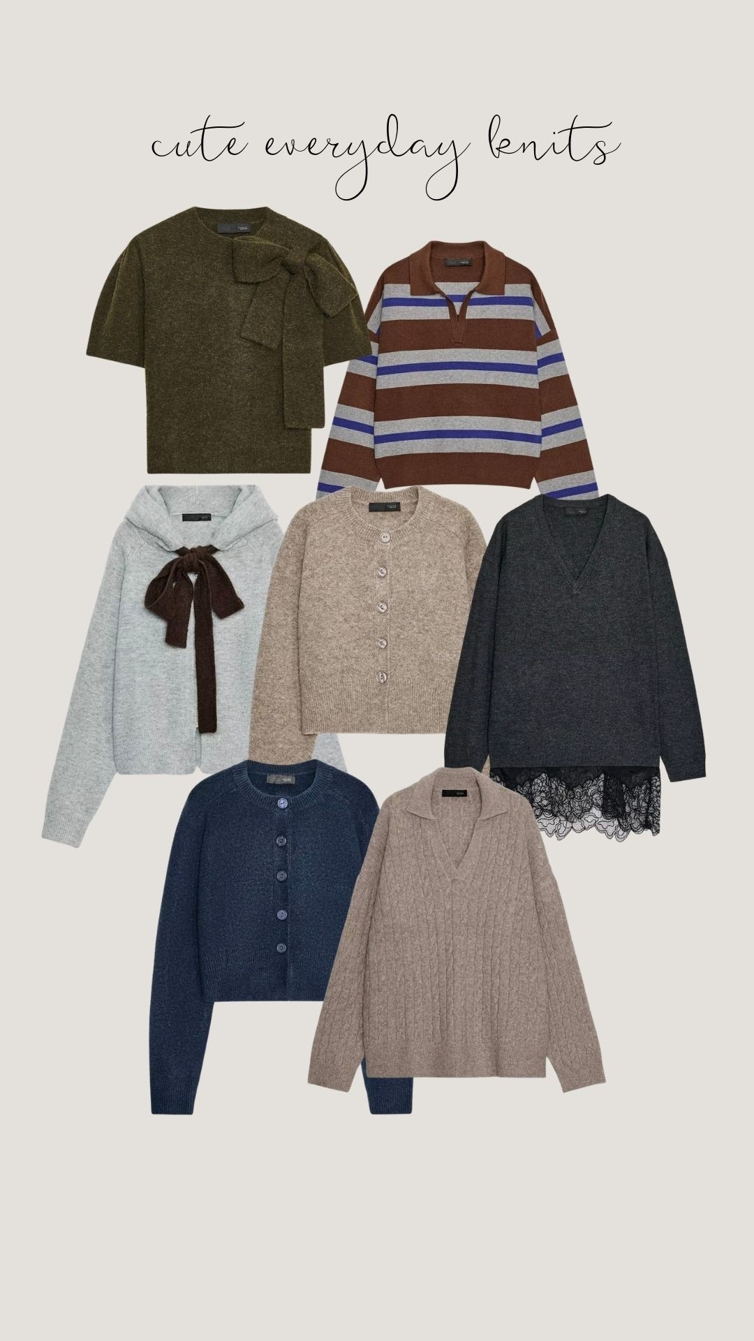 cute knits 

Bows, neutrals, everyday pieces 

#LTKwinter #LTKfestive