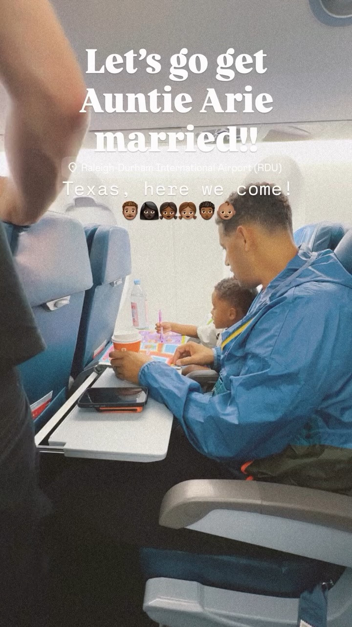 Let’s go get Auntie Arie married!! Texas, here we come! Sharing all of our airplane activities 
👨🏽‍🦱👩🏿👧🏾👧🏽🧑🏾‍🦱👶🏽

#LTKmomlife