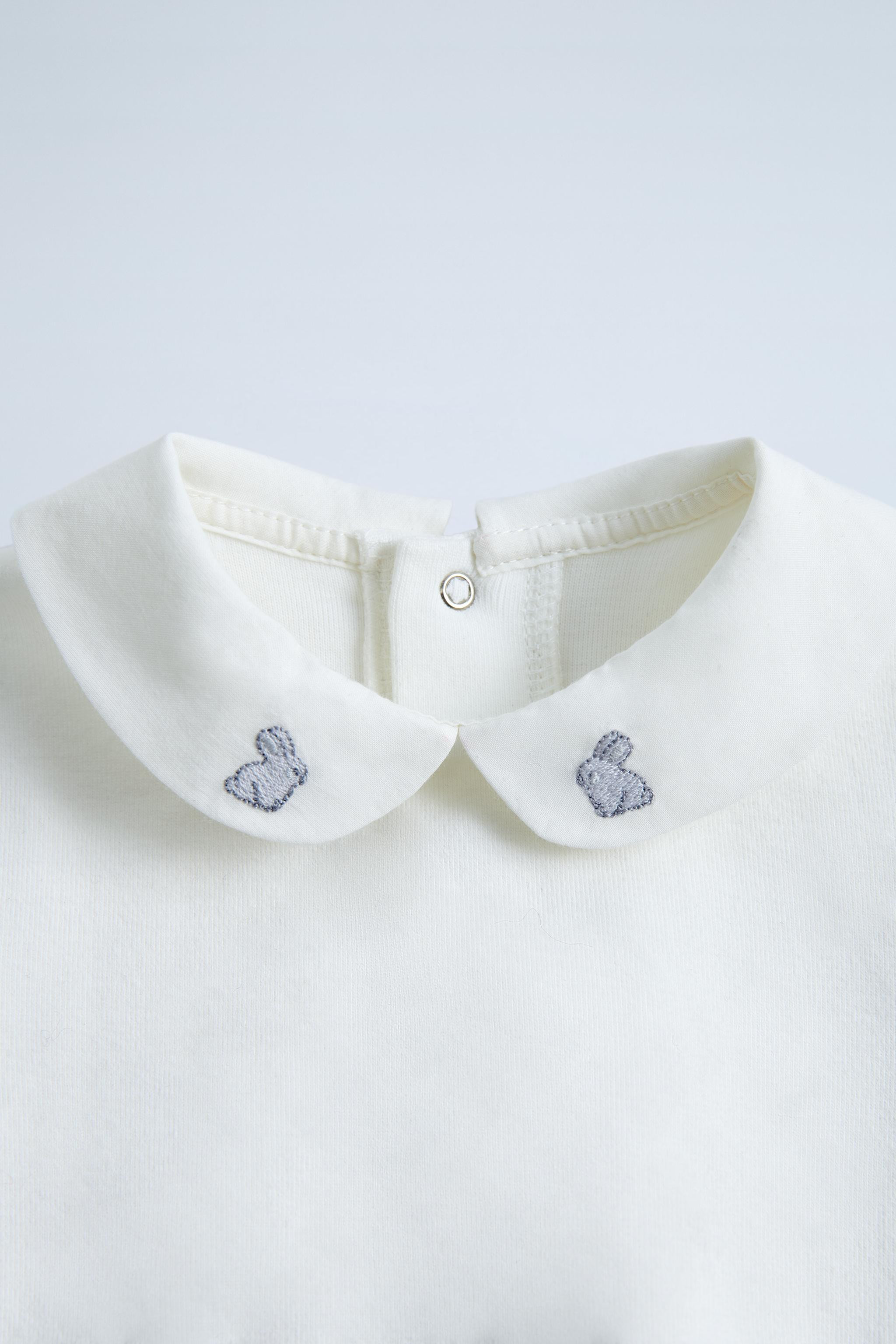 BODYSUIT WITH EMBROIDERED COLLAR | Zara US