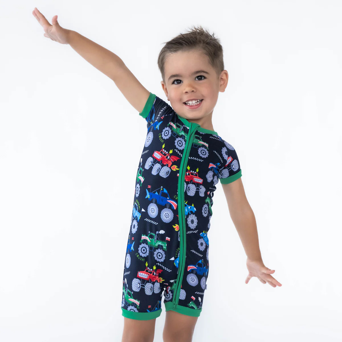 Monster Truck Madness Shorty Zippy | Little Sleepies