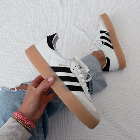 Adidas sambae sneakers! Love these because they are like the platform style but not too high or too heavy! These are are great neutral sneaker too. I got a 10 my true size! 

#LTKstyletip #LTKshoecrush