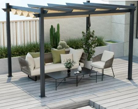 Major sale alert. Pergola on sale. Walmart finds. Outdoor dinning table. Summer patio furniture. Summer patio furniture on sale. 

#LTKSpringSale #LTKsalealert #LTKSeasonal