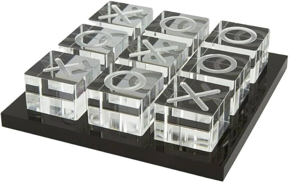 Modern Tic Tac Toe for Home Decoration Acrylic XO with Black Base Decorative Tic Tac Toe Table To... | Amazon (US)