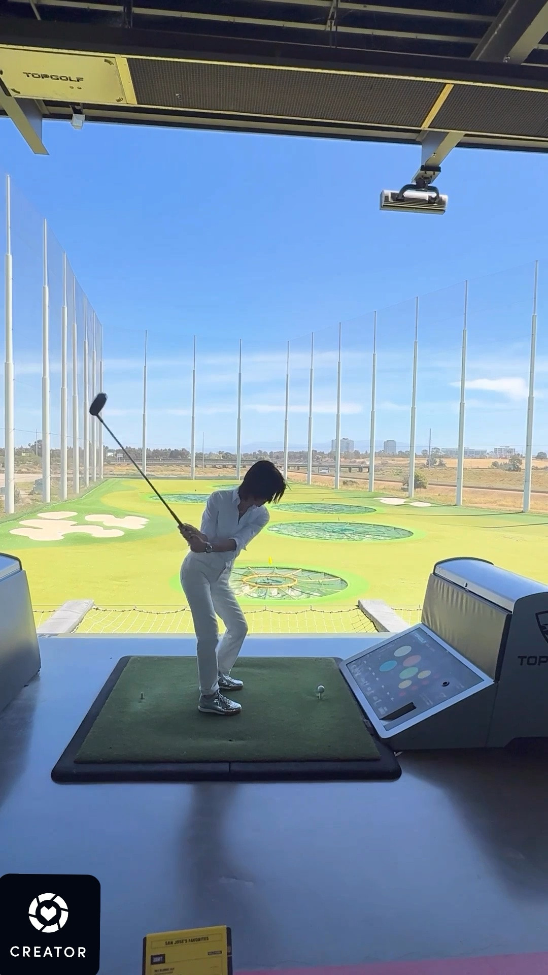 What to wear to Topgolf! ⛳️🤍 Had the absolute best weekend with my husband and our best friends trying Topgolf for the first time. If you want to look put-together but still be comfortable enough to play, a crisp white button-down, stretchy tailored pants, and a statement sneaker is the ultimate sporty-chic formula! These metallic silver Nikes (via Kicks Crew) completely elevated the whole outfit. Shop my exact weekend leisure look right here! #topgolfoutfit #sportychic #weekendstyle #nikewomen #kickscrew #casualstyle #sneakerstyle #weekendoutfit
@kickscrew @Nike US

#LTKActive
