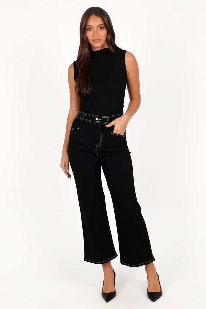 Parson Wide Leg Pant - Black | Petal & Pup (US)