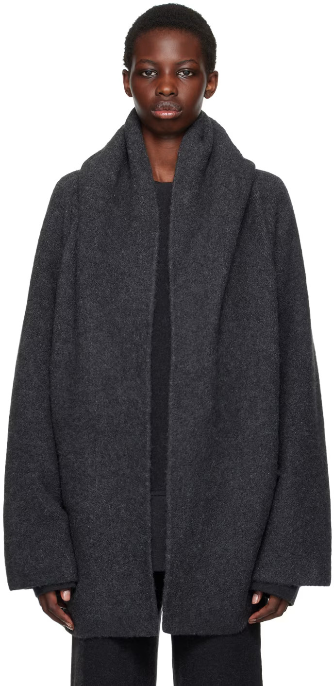 Black Double Face Coat | SSENSE