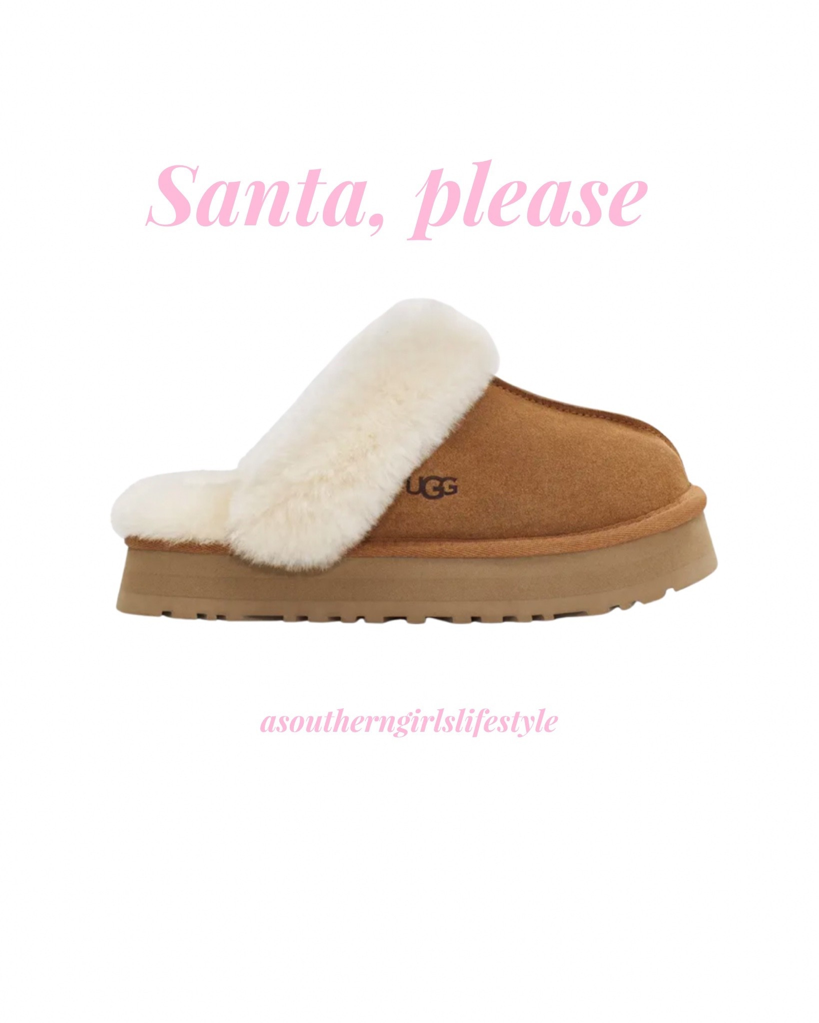 On my Santa List - UGG Disquette Genuine Shearling Trim Slipper - that I plan to wear as shoes 🙊

Christmas Gift. Gift for Her. Christmas Idea 


#LTKHoliday #LTKGiftGuide #LTKSeasonal