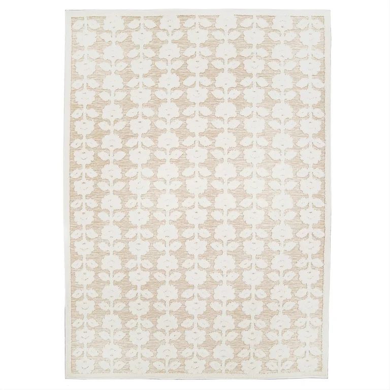 My Texas House Poppy 3'11" x 5'6" Driftwood Floral Indoor/Outdoor Rug | Walmart (US)