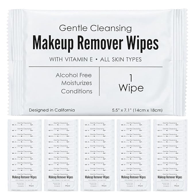 World Amenities - Makeup Remover Wipes - Alcohol Free - Vitamin E Face Wipes for Sensitive Skin C... | Amazon (US)