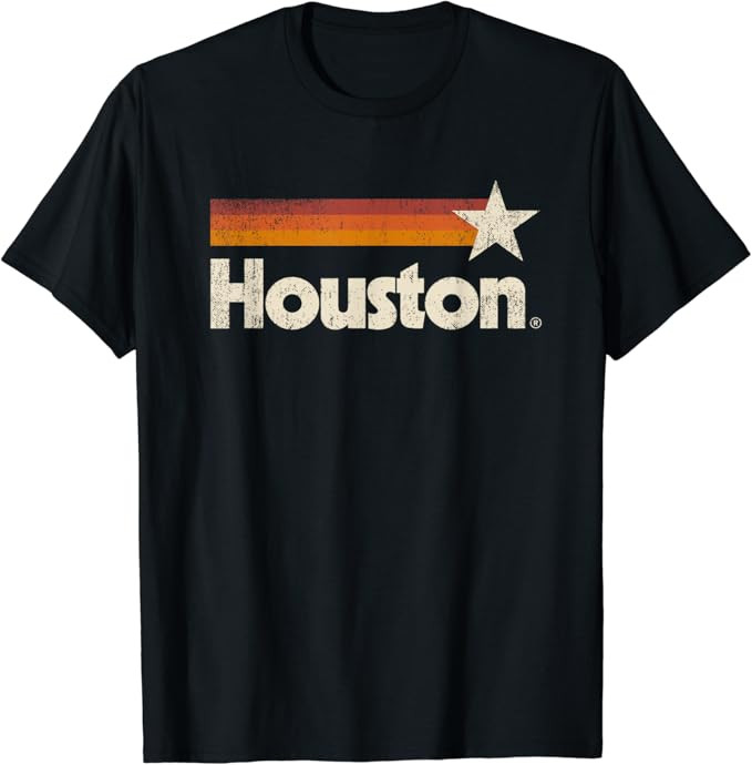 Vintage Houston Texas T-Shirt Houston Strong Stripes T-Shirt | Amazon (US)