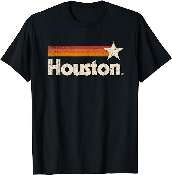 Vintage Houston Texas T-Shirt Houston Strong Stripes T-Shirt | Amazon (US)